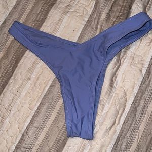 Blue thong bikini bottoms